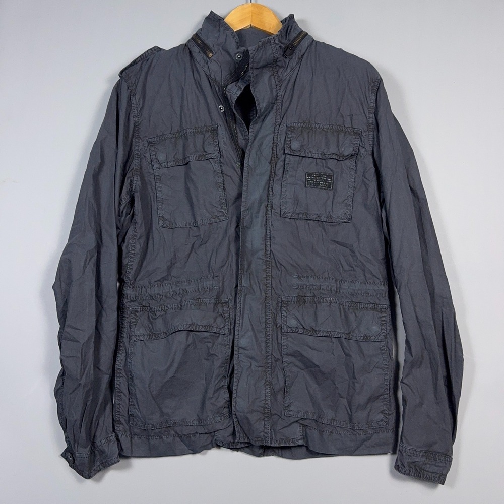 Vintage Diesel Military‎ Field Utility Jacket Mens Size Large Grunge Faded Chore